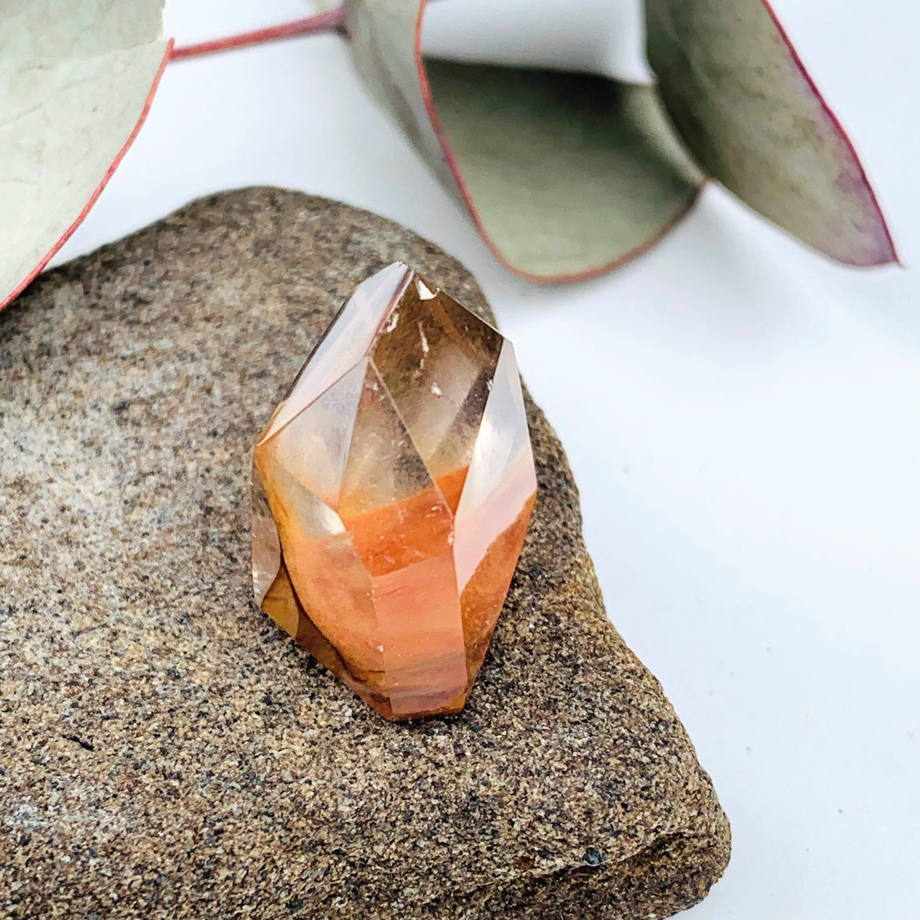 Angel Phantom Quartz Tiny Standing Point From Brazil - Earth Family Crystals