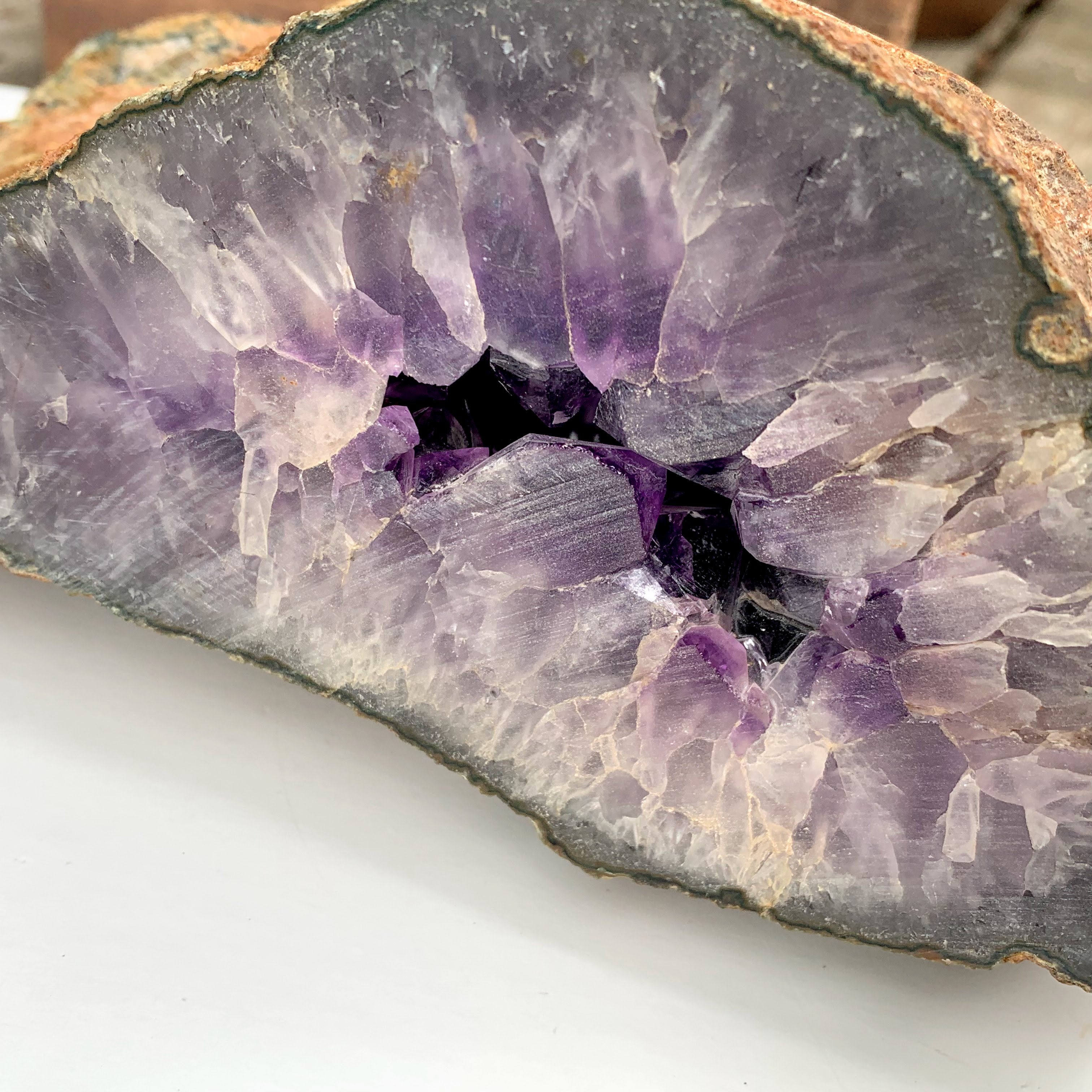 XXL Deep Purple Amethyst Geode Display Specimen From Uruguay - Earth Family Crystals