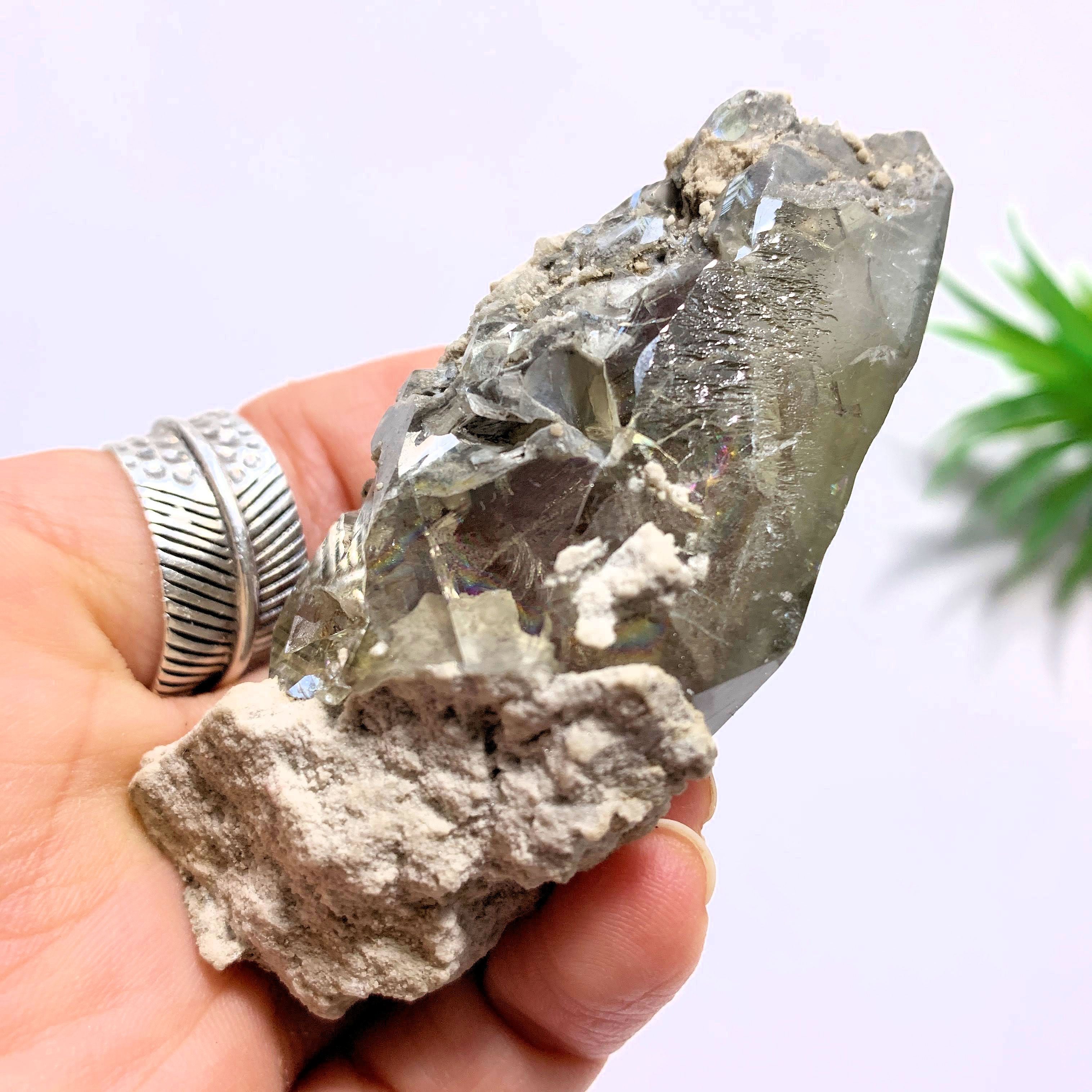 Golden Barite With Rainbows From Linwood Mine, Iowa - Earth Family Crystals