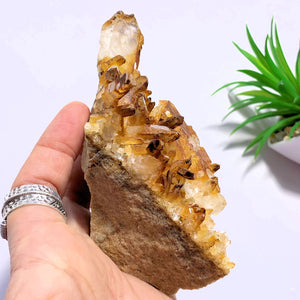 Natural Rainbow Mayanite Chunky Quartz Cluster From Arkansas - Earth Family Crystals