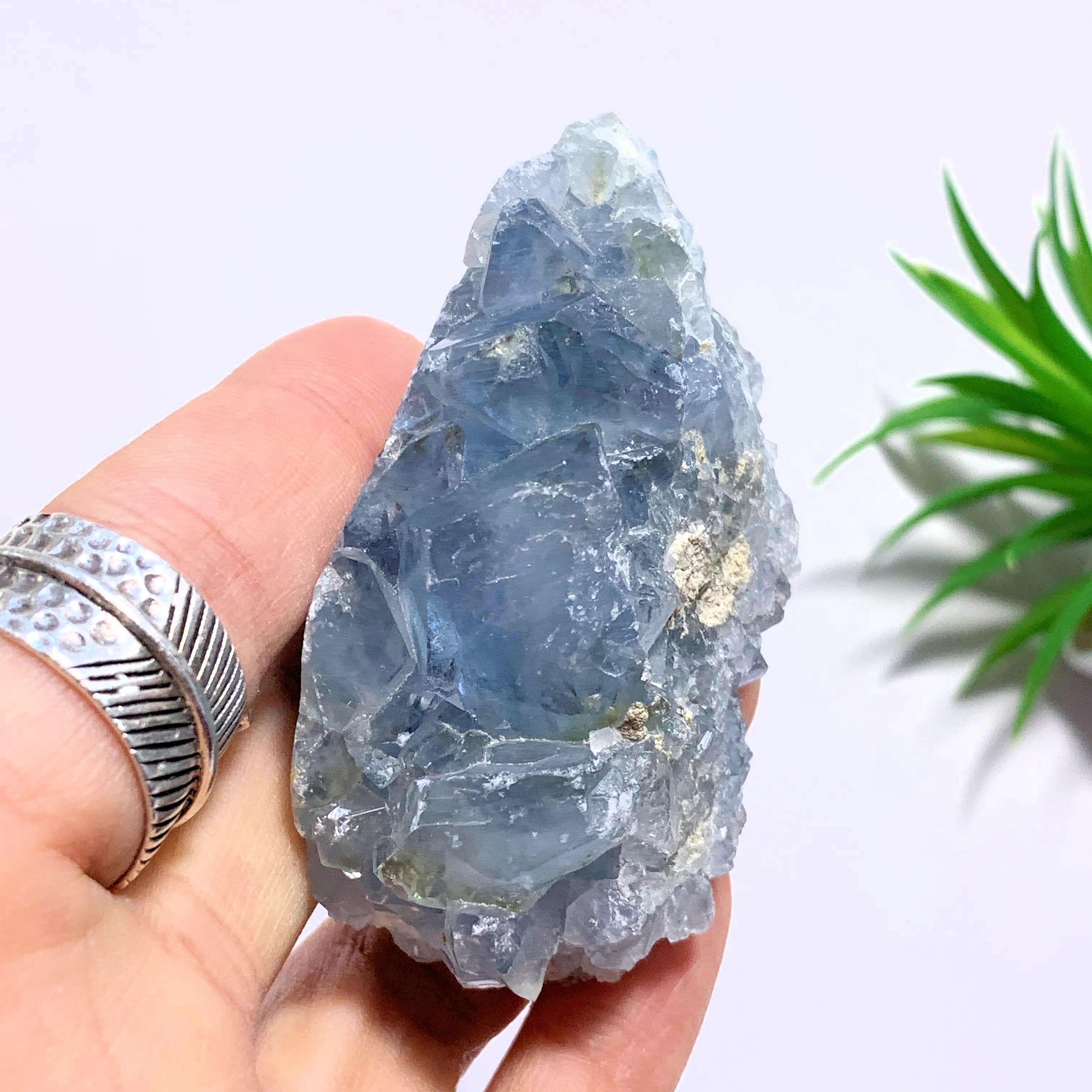 Celestite Sweet Blue Specimen From Madagascar - Earth Family Crystals