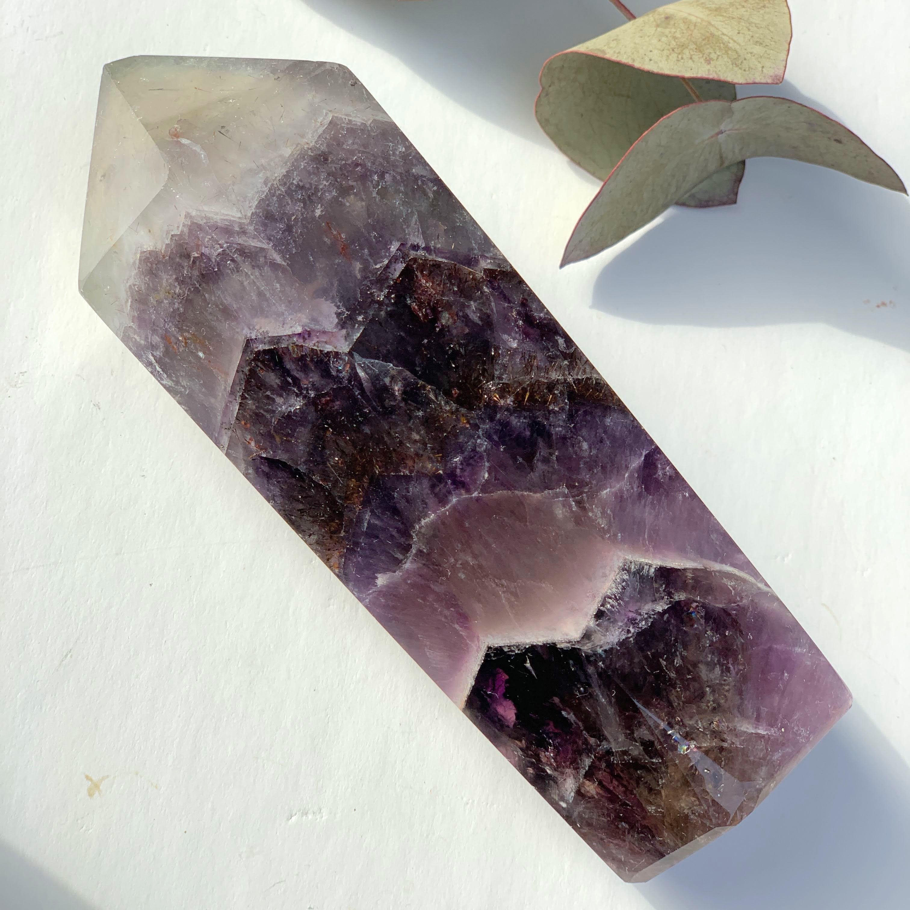 Genuine ~Breathtaking Color Patterns XL Auralite-23 Polished Display Tower From Canada - Earth Family Crystals