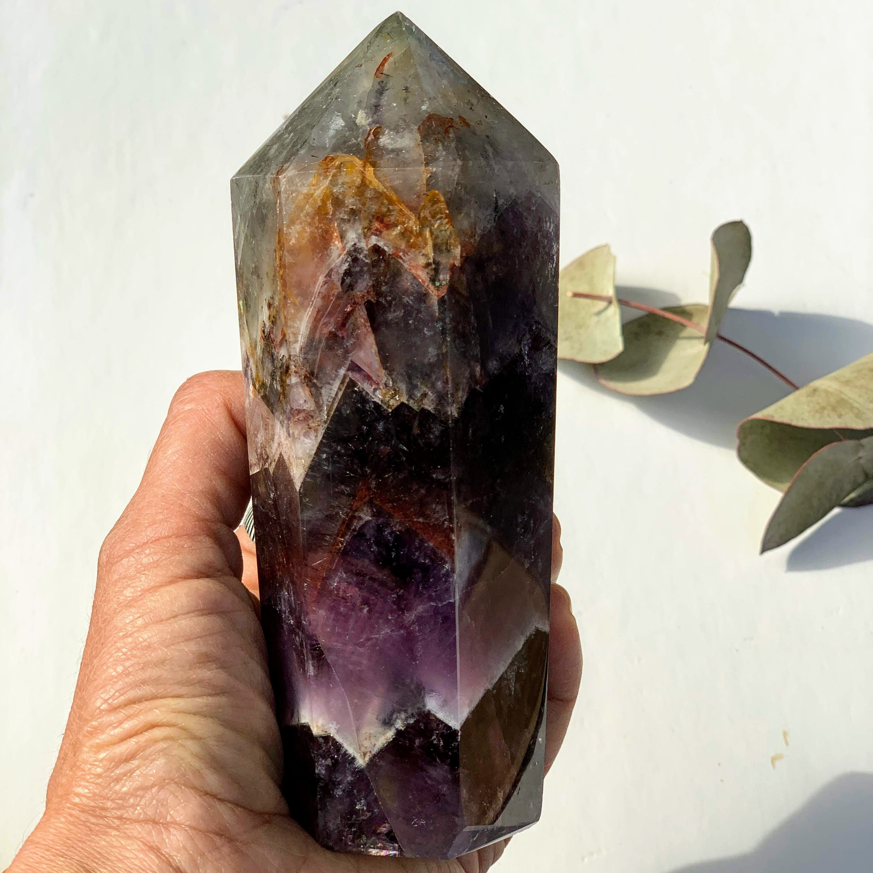 Genuine ~Breathtaking Color Patterns XL Auralite-23 Polished Display Tower From Canada - Earth Family Crystals