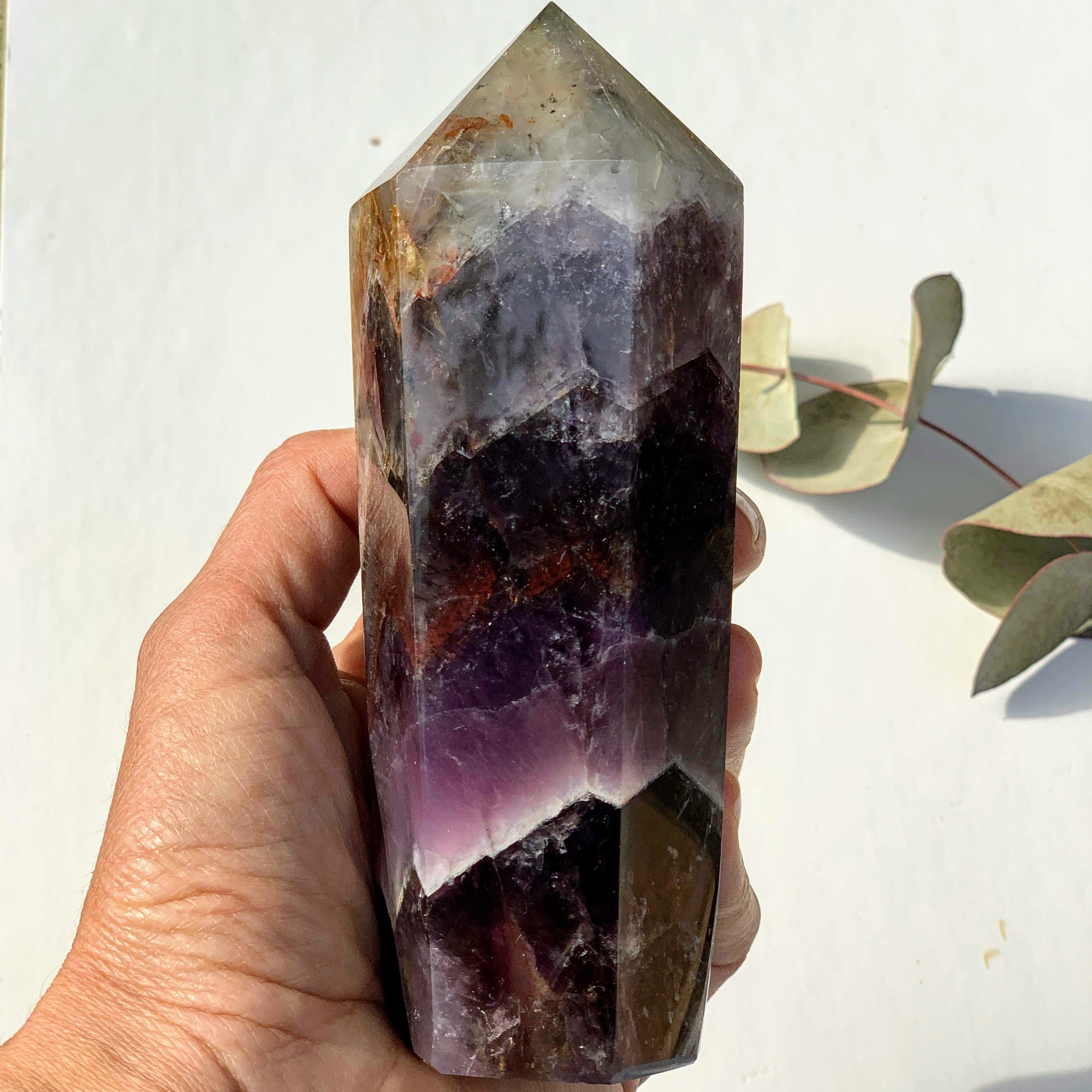 Genuine ~Breathtaking Color Patterns XL Auralite-23 Polished Display Tower From Canada - Earth Family Crystals