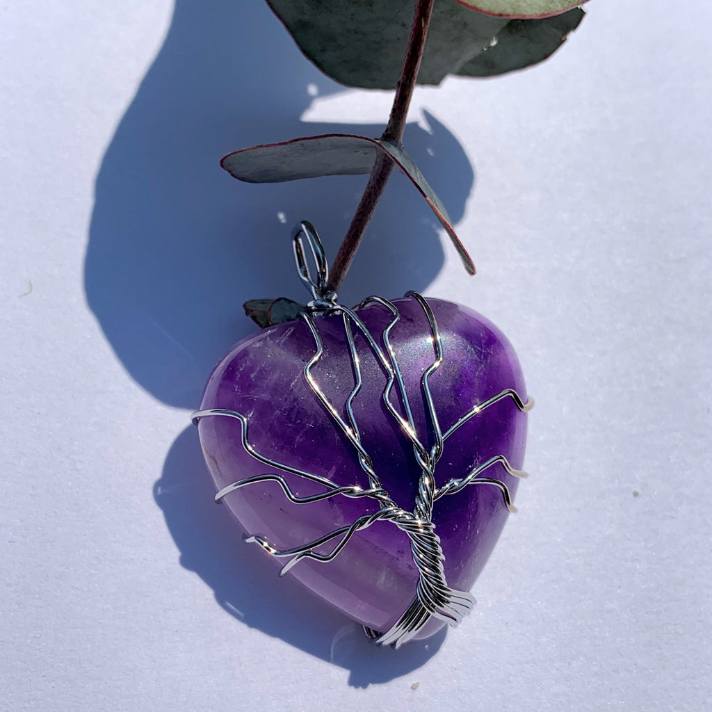 Amethyst Tree of Life Wire Wrapped Pendant #1 - Earth Family Crystals