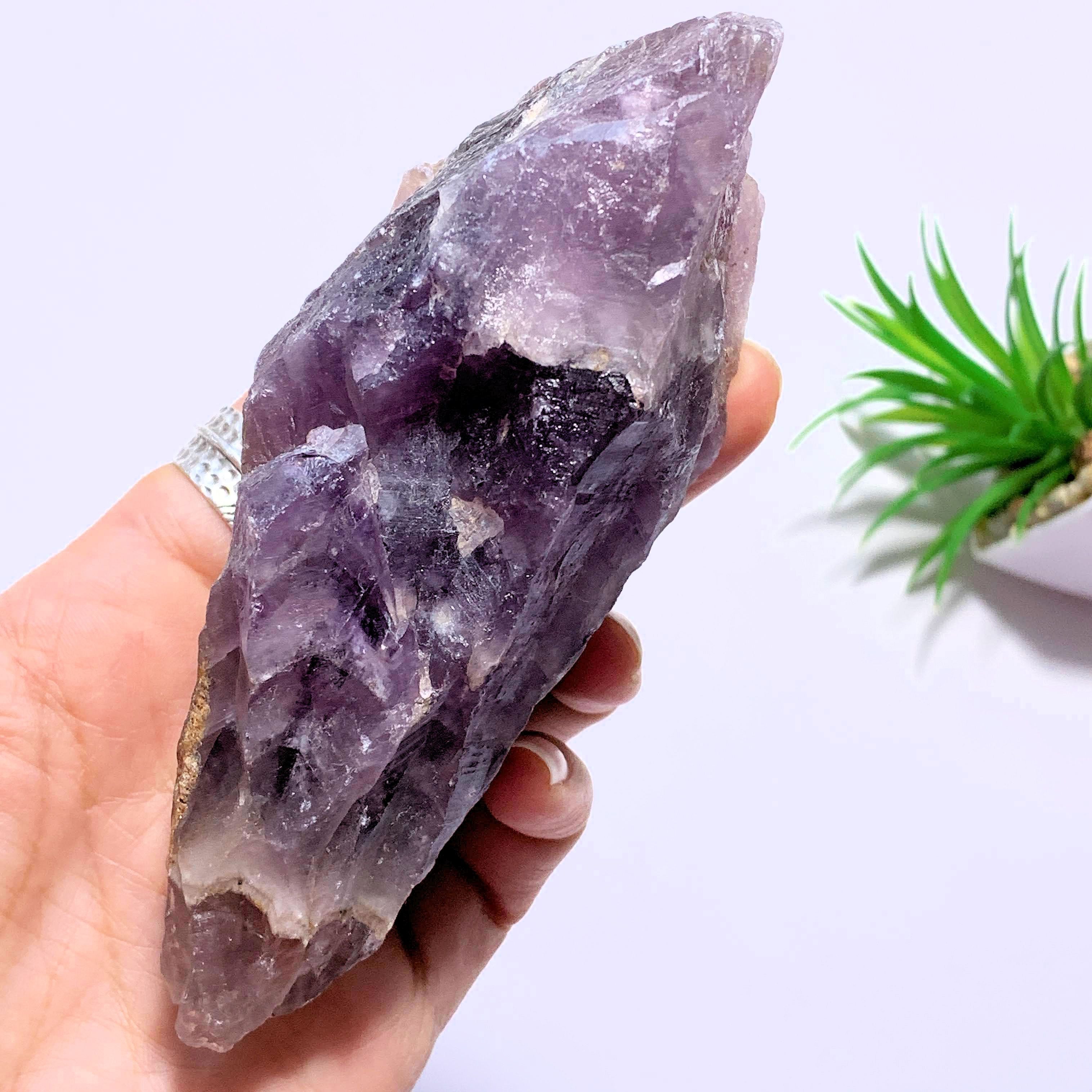 Genuine Auralite-23 Large  Point With Self Healing From Ontario, Canada - Earth Family Crystals