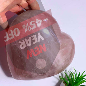 2.7 KG~Huge & Gorgeous Pink Rose Quartz Display Heart Carving~Locality Madagascar - Earth Family Crystals