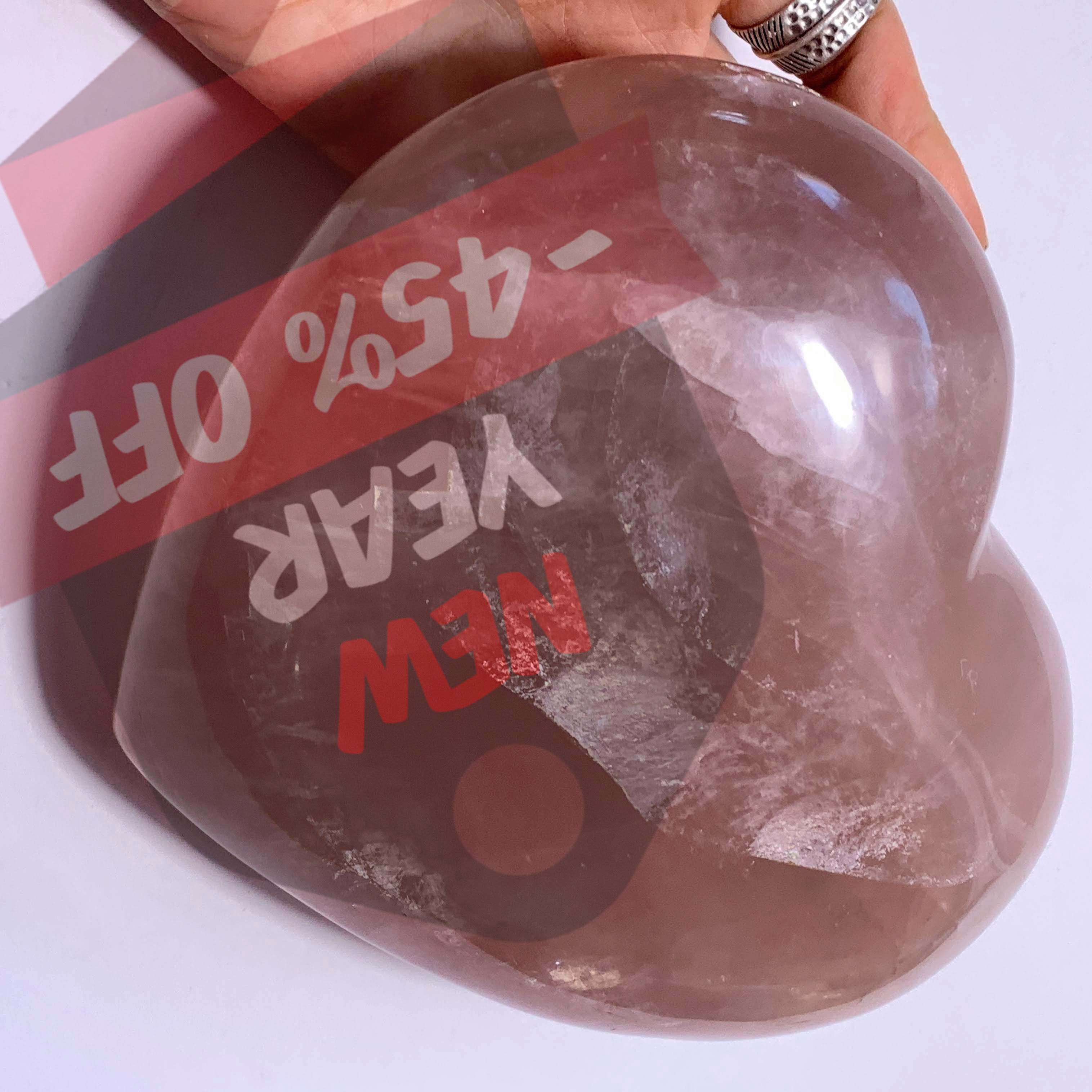 2.7 KG~Huge & Gorgeous Pink Rose Quartz Display Heart Carving~Locality Madagascar - Earth Family Crystals