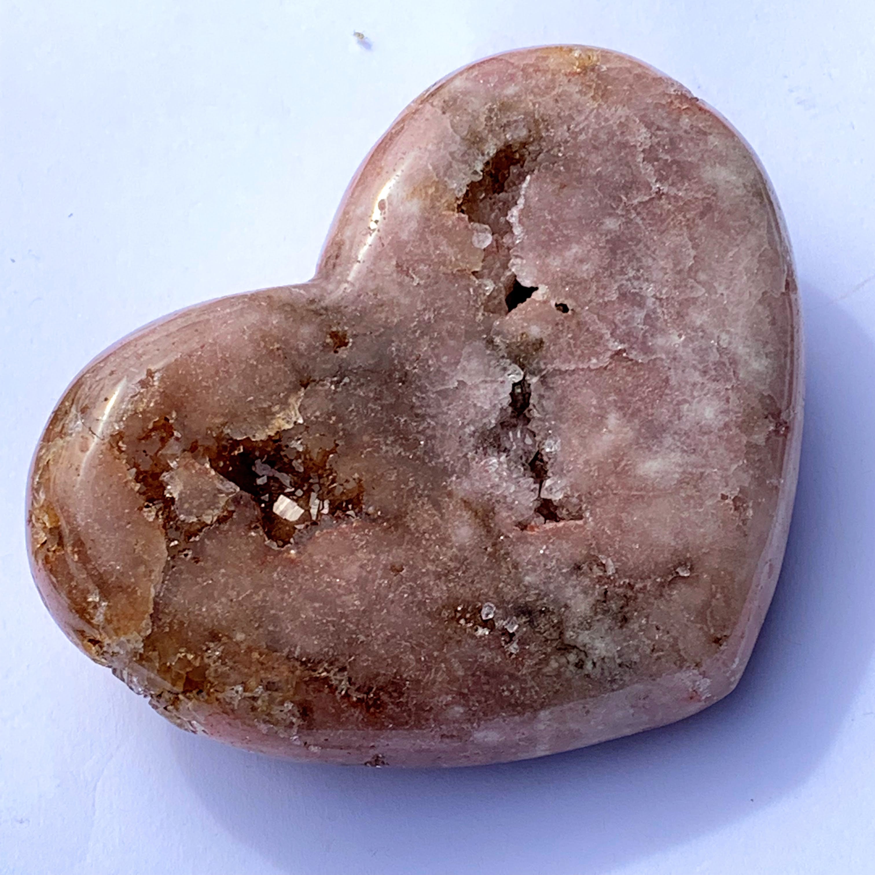 XL Chunky Gorgeous Pink Amethyst Geode Druzy Love Heart - Earth Family Crystals