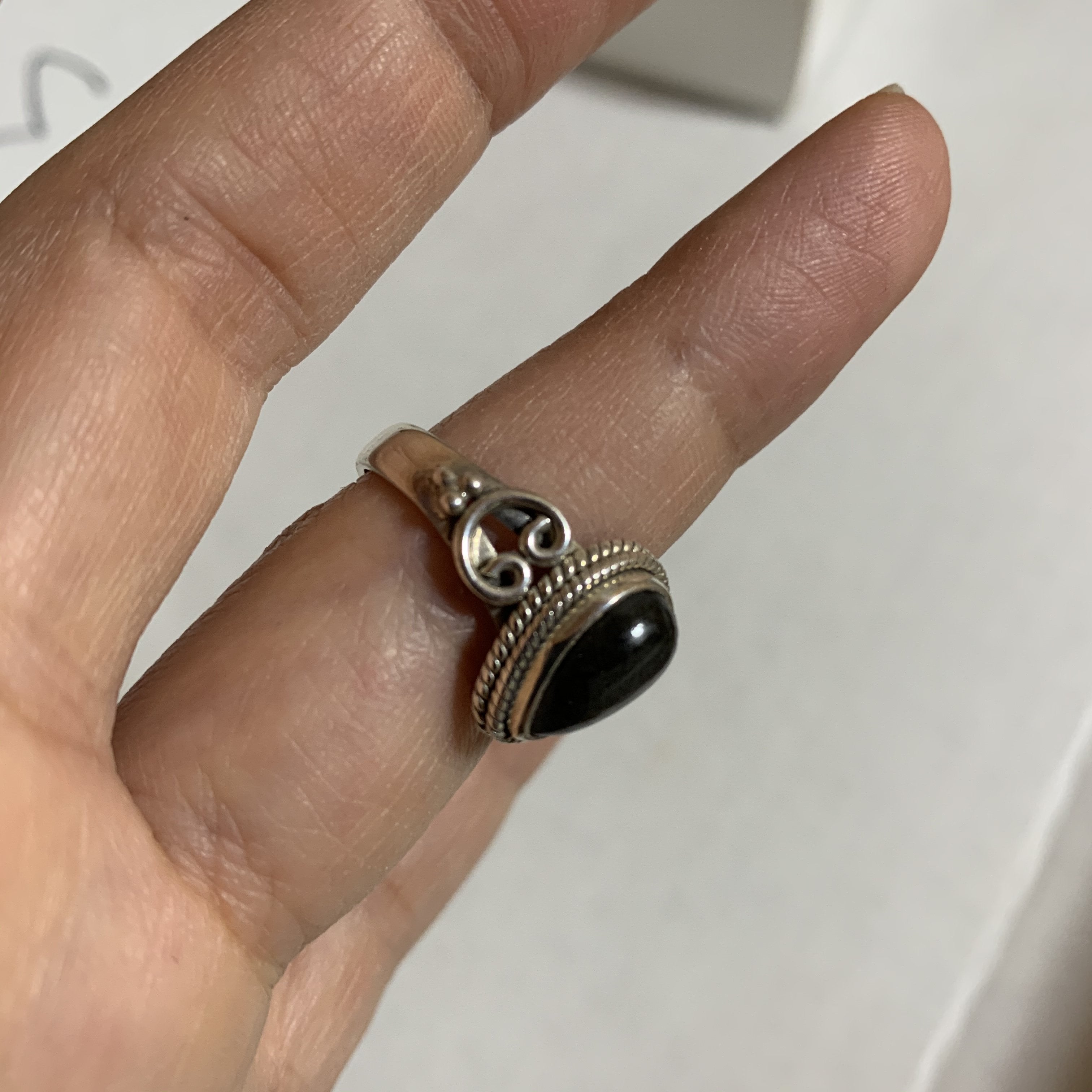 Deep Blue Labradorite Sterling Silver Ring (Size 7) - Earth Family Crystals