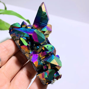 Incredible Large Titanium Quartz Cluster With Self Healing~Locality Arkansas - Earth Family Crystals