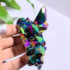 Incredible Large Titanium Quartz Cluster With Self Healing~Locality Arkansas - Earth Family Crystals