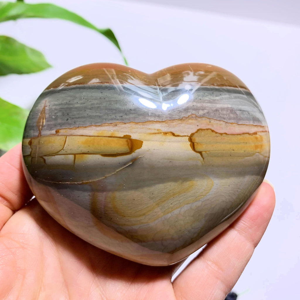 Polychrome Jasper Puffy Heart Carving~Locality Madagascar - Earth Family Crystals