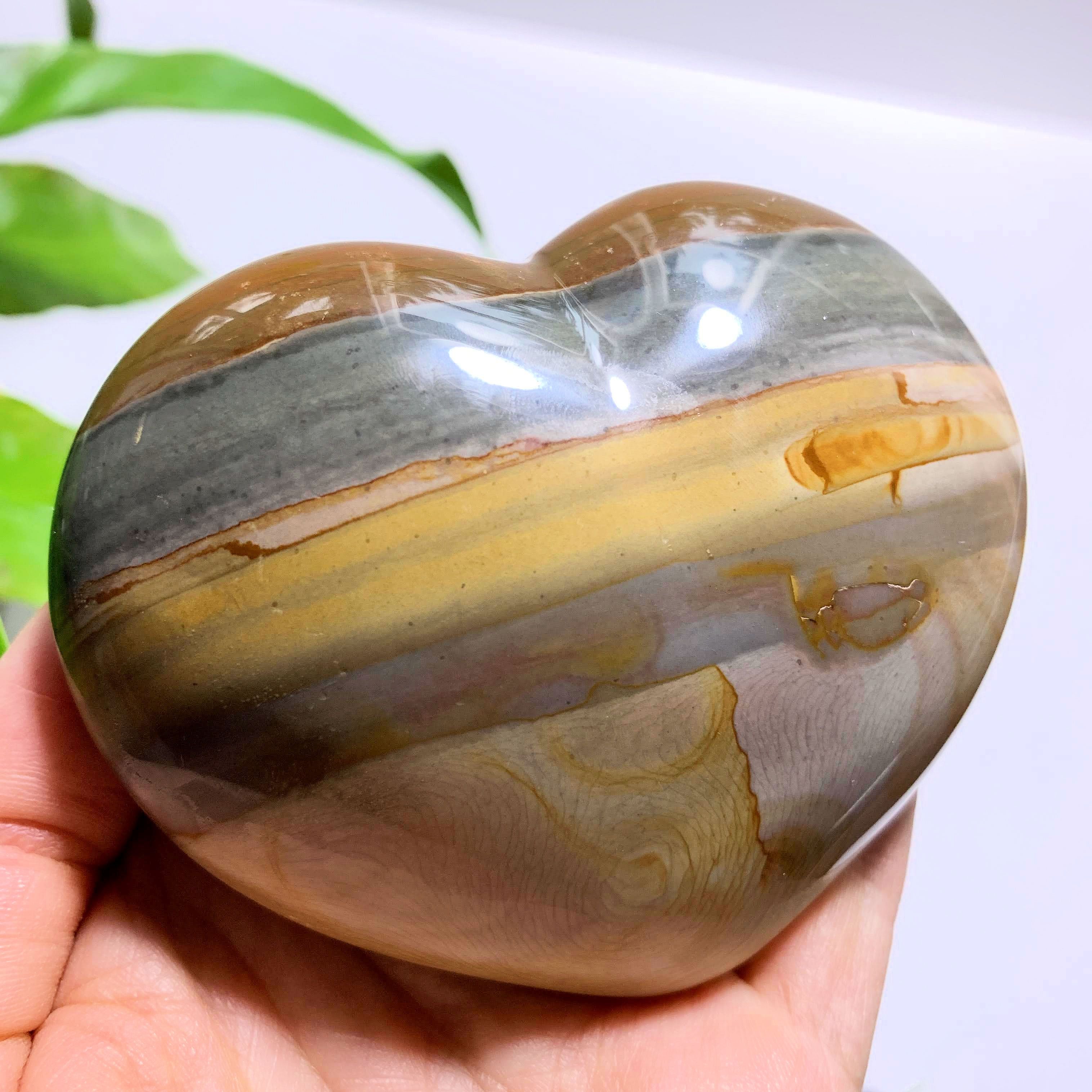 Polychrome Jasper Puffy Heart Carving~Locality Madagascar - Earth Family Crystals