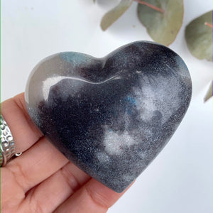 Unique Color Contrast Trolleite  Love Heart Carving From Brazil #2 - Earth Family Crystals