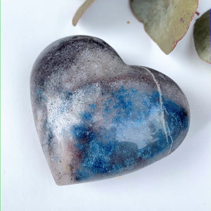 Unique Color Contrast Trolleite  Love Heart Carving From Brazil #3 - Earth Family Crystals