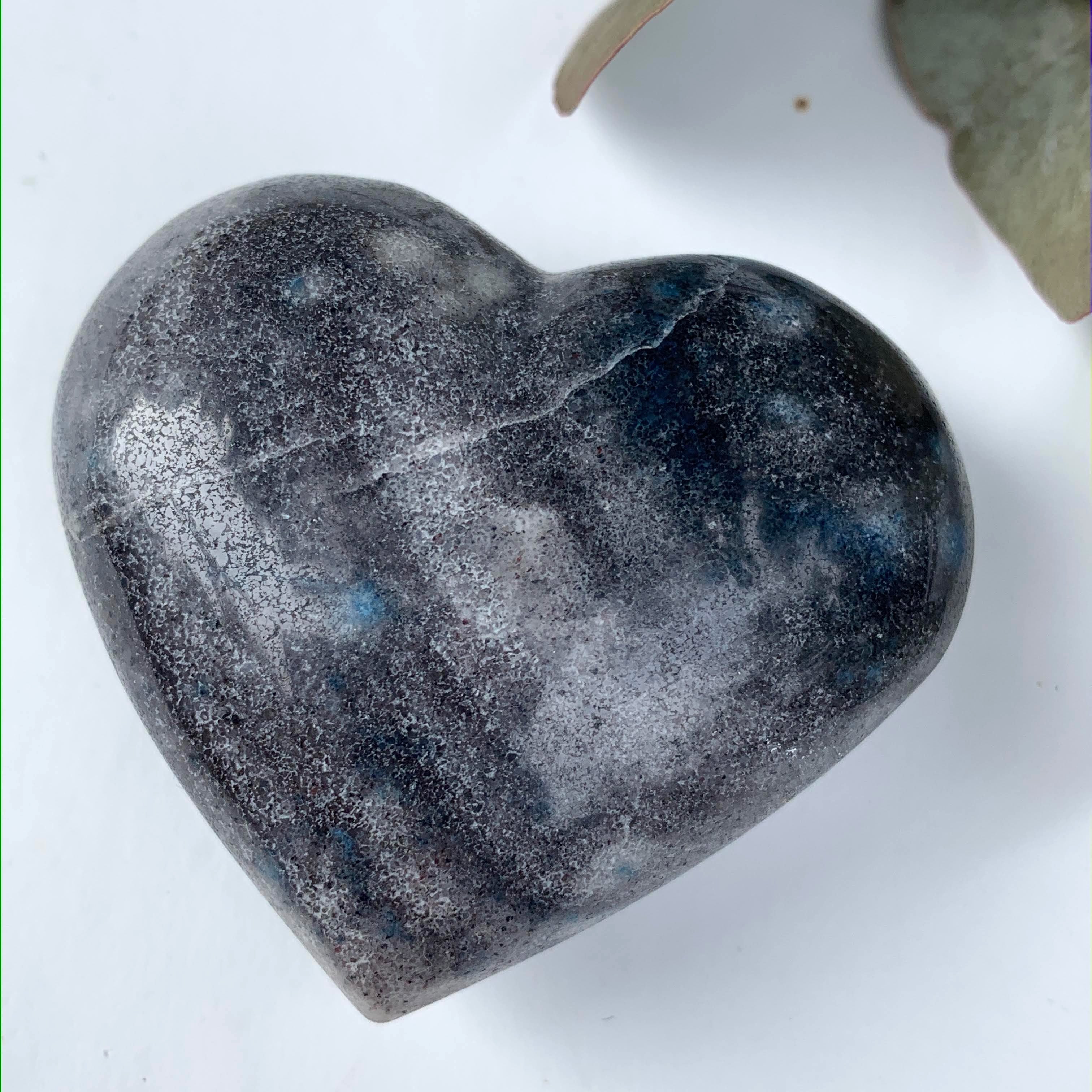 Unique Color Contrast Trolleite  Love Heart Carving From Brazil #3 - Earth Family Crystals