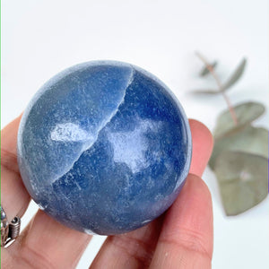 Pretty Blue Trolleite Sphere Carving From Brazil