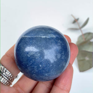 Pretty Blue Trolleite Sphere Carving From Brazil