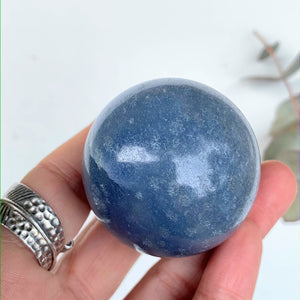 Pretty Blue Trolleite Sphere Carving From Brazil