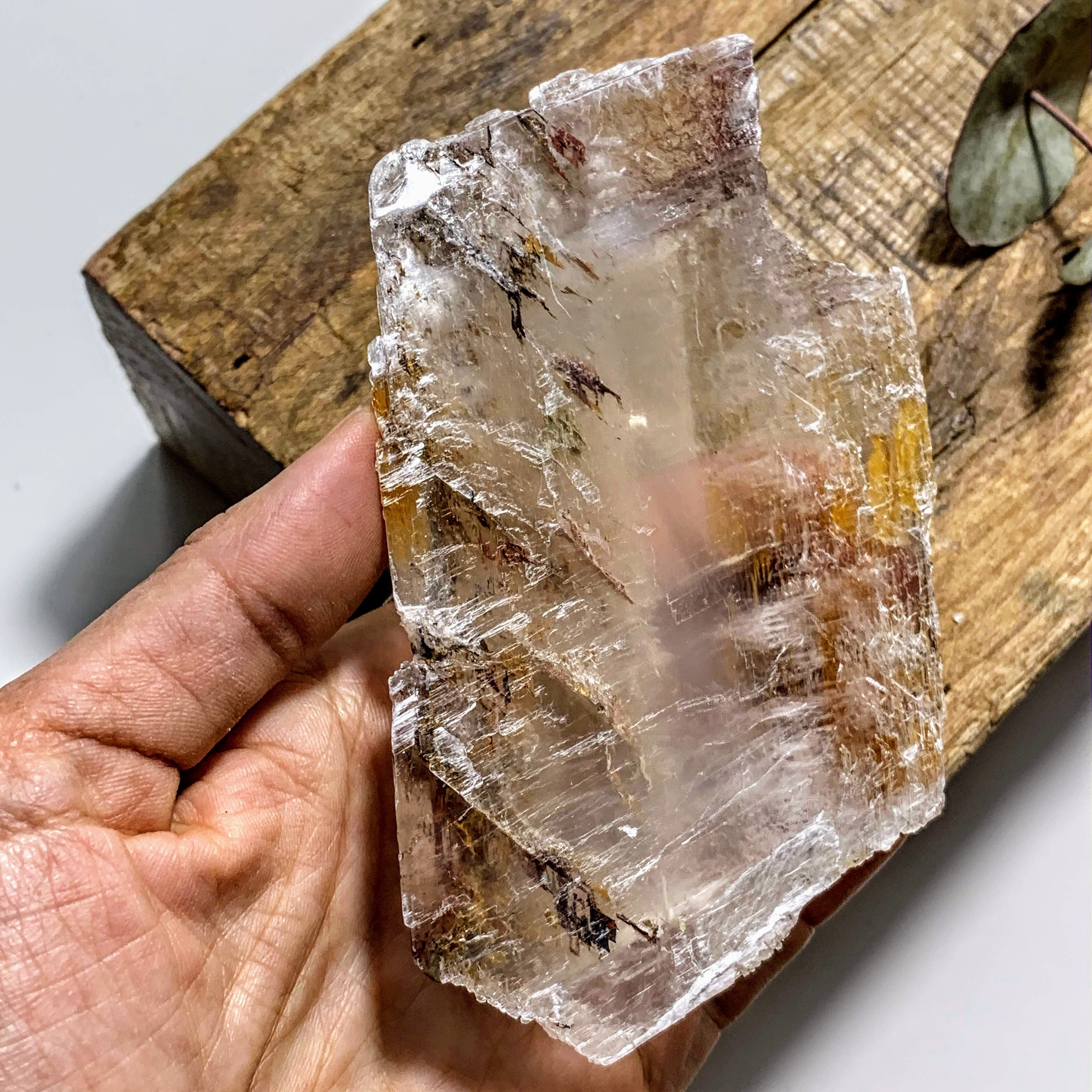 Rare Locality~Greek Optical High Shine Selenite Raw Free Form Specimen #2 - Earth Family Crystals