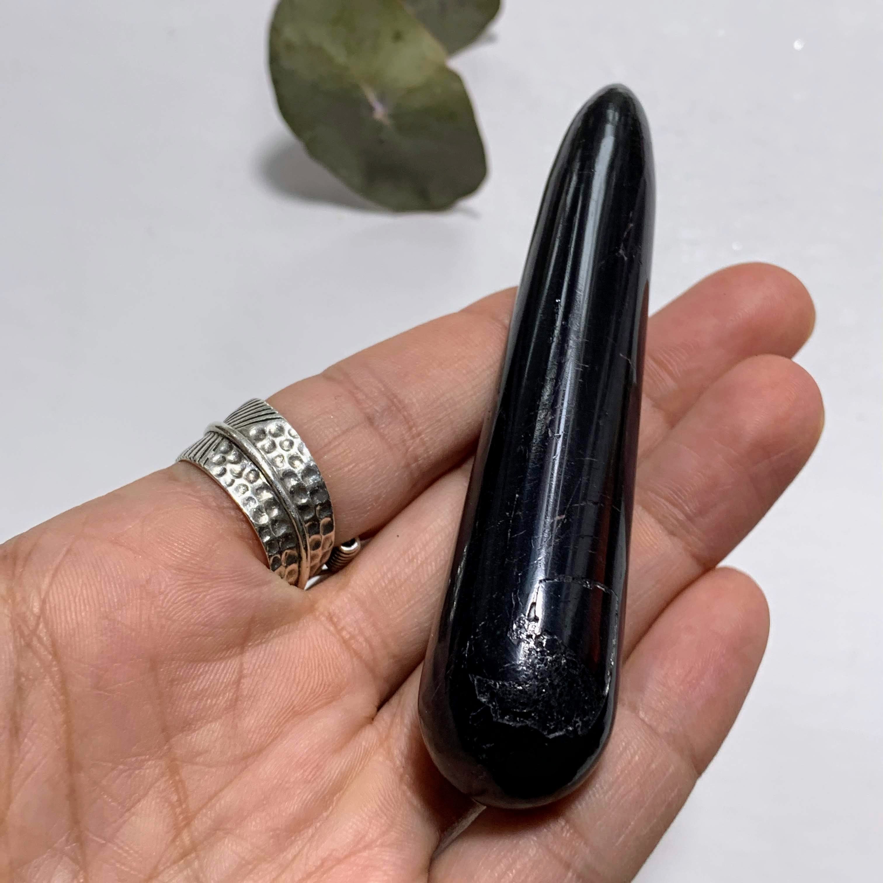 Protective Polished Black Tourmaline Wand #2