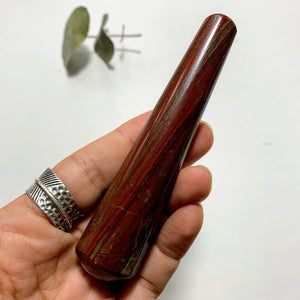 Red Stripped Zebra Jasper Wand From India #1 - Earth Family Crystals