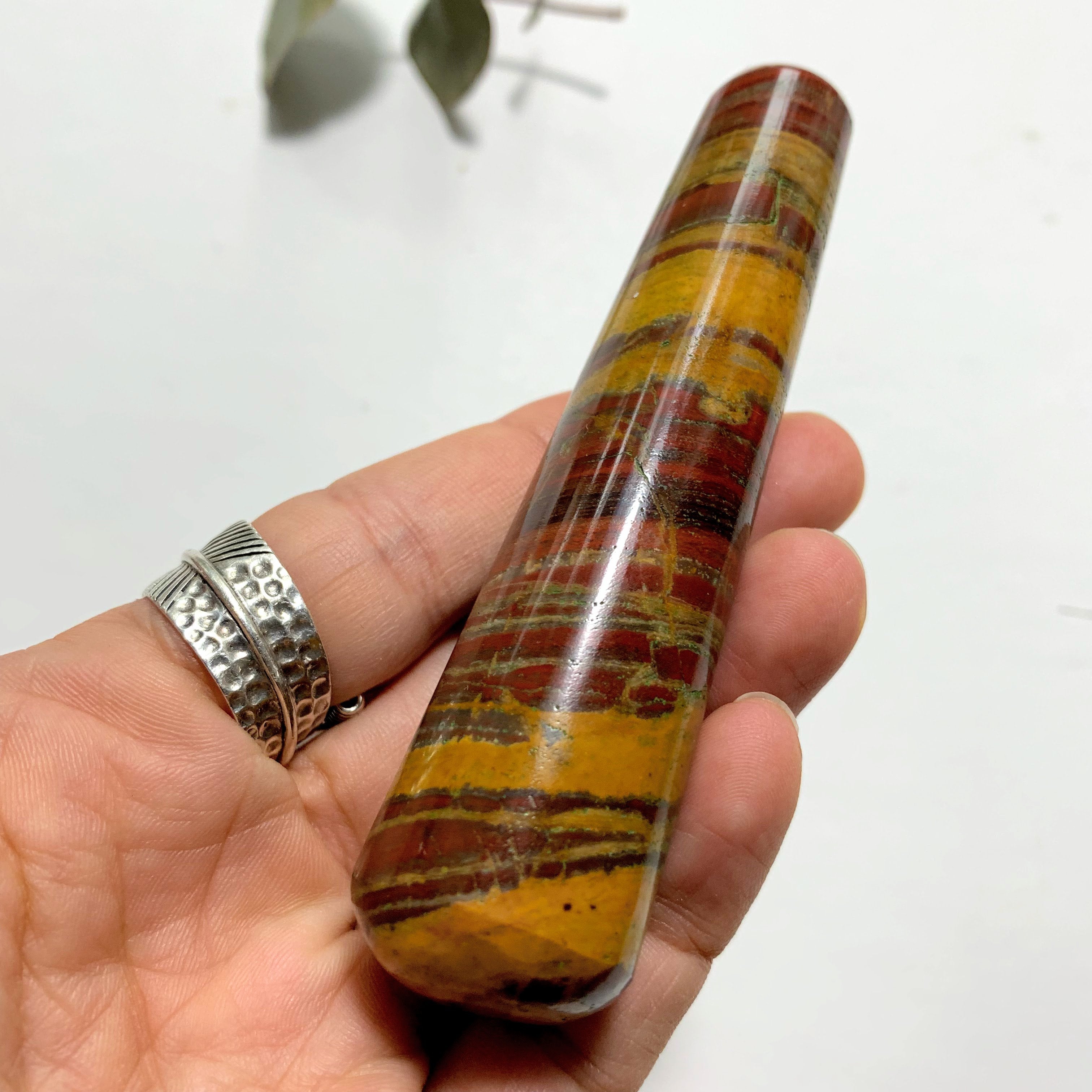 Red Stripped Zebra Jasper Wand From India #3 - Earth Family Crystals