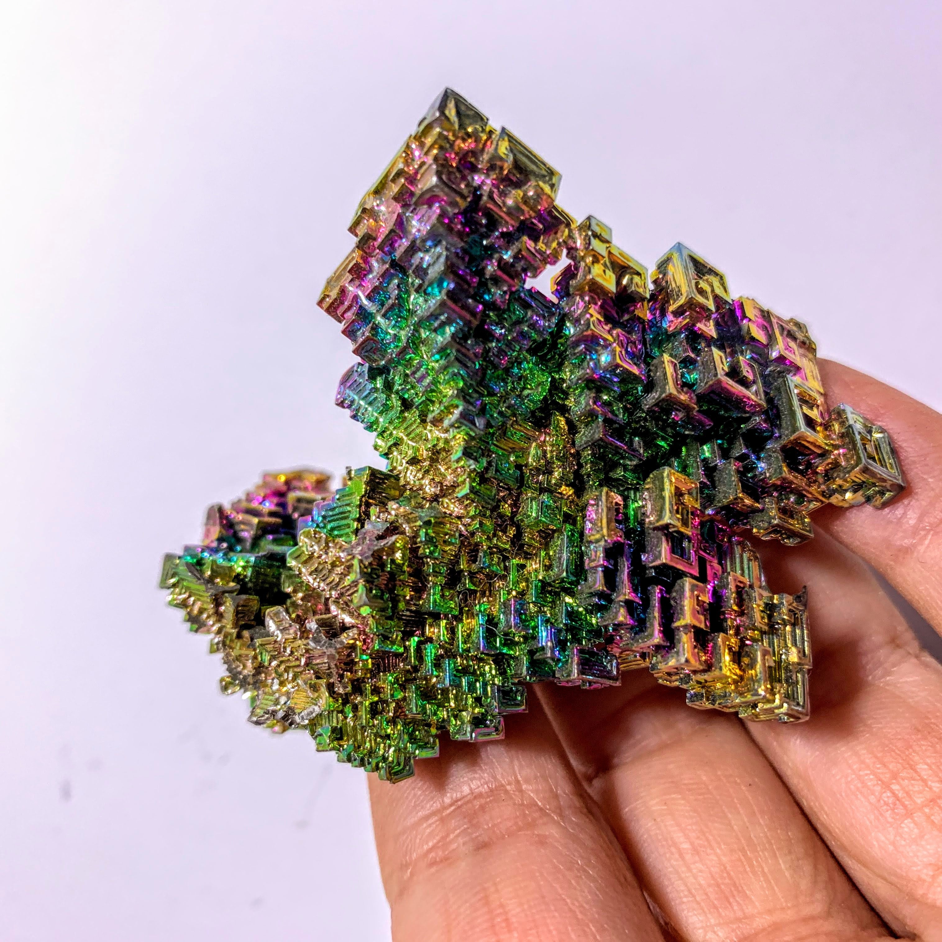 Galactic Rainbow Bismuth Large Specimen~Locality Germany