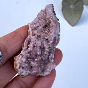 Sparkling Pink Amethyst Druzy Hand Held Specimen From Patagonia