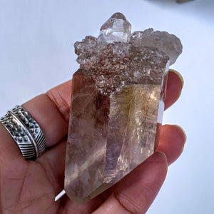 Incredible Self Healed Rutilated Smoky Quartz Cluster From Brazil