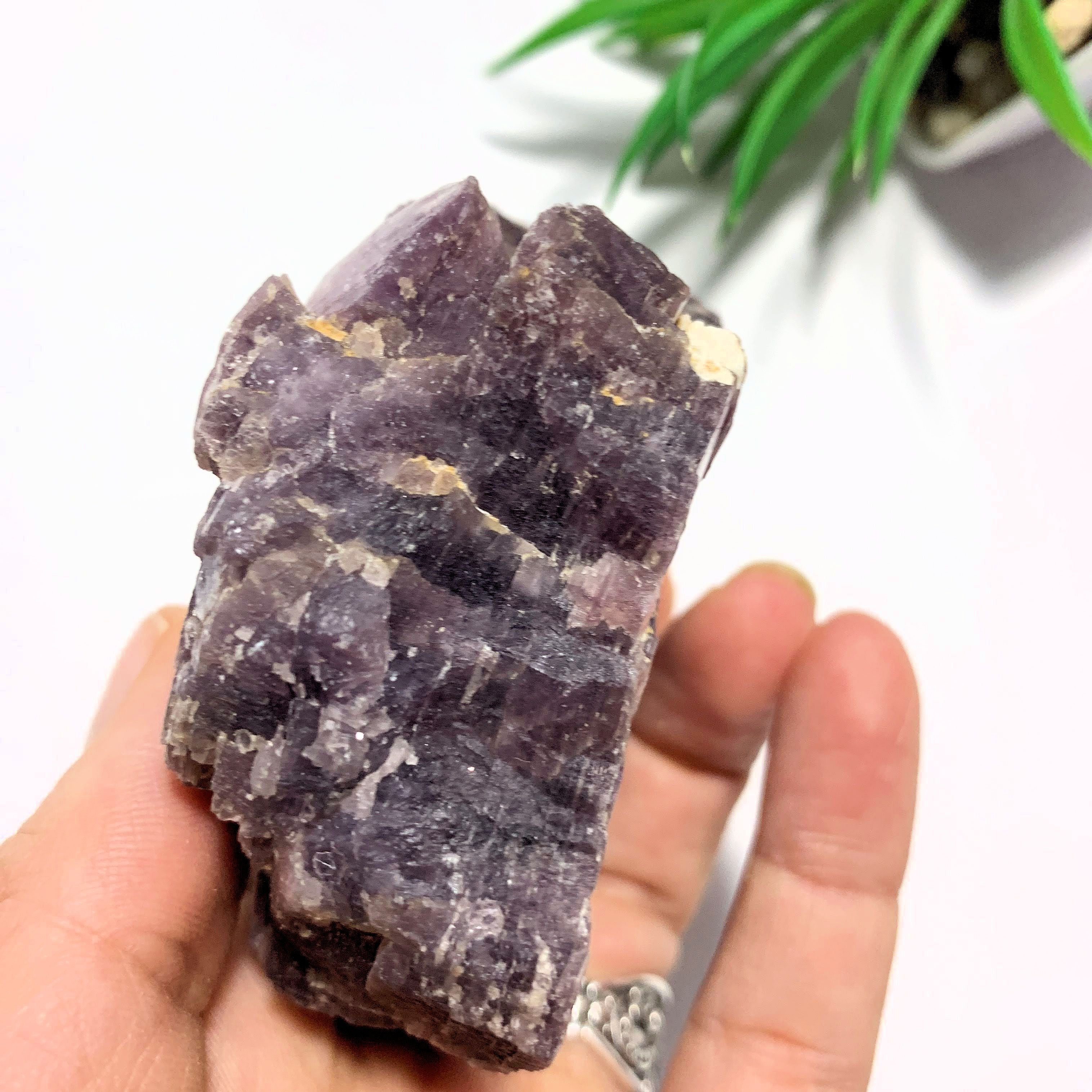 Chunky Natural Violet Lepidolite Specimen From Brazil