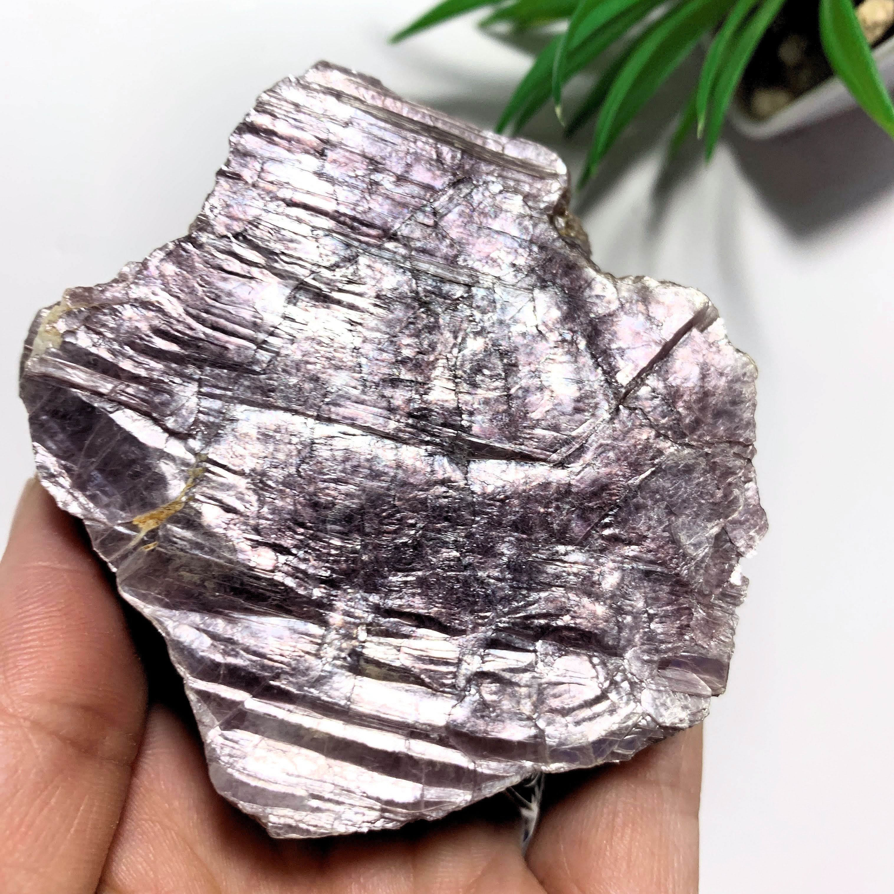 Chunky Natural Violet Lepidolite Specimen From Brazil