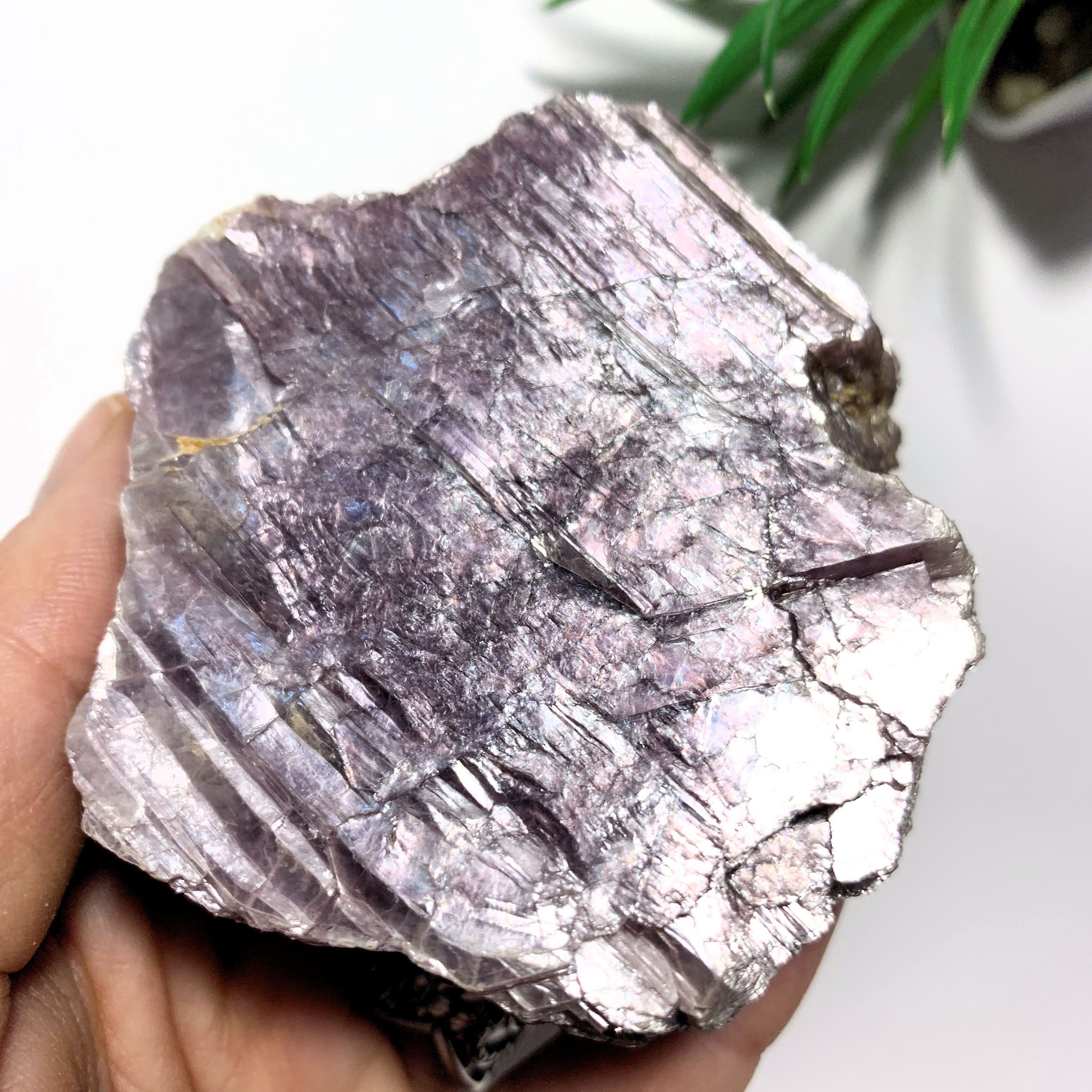 Chunky Natural Violet Lepidolite Specimen From Brazil