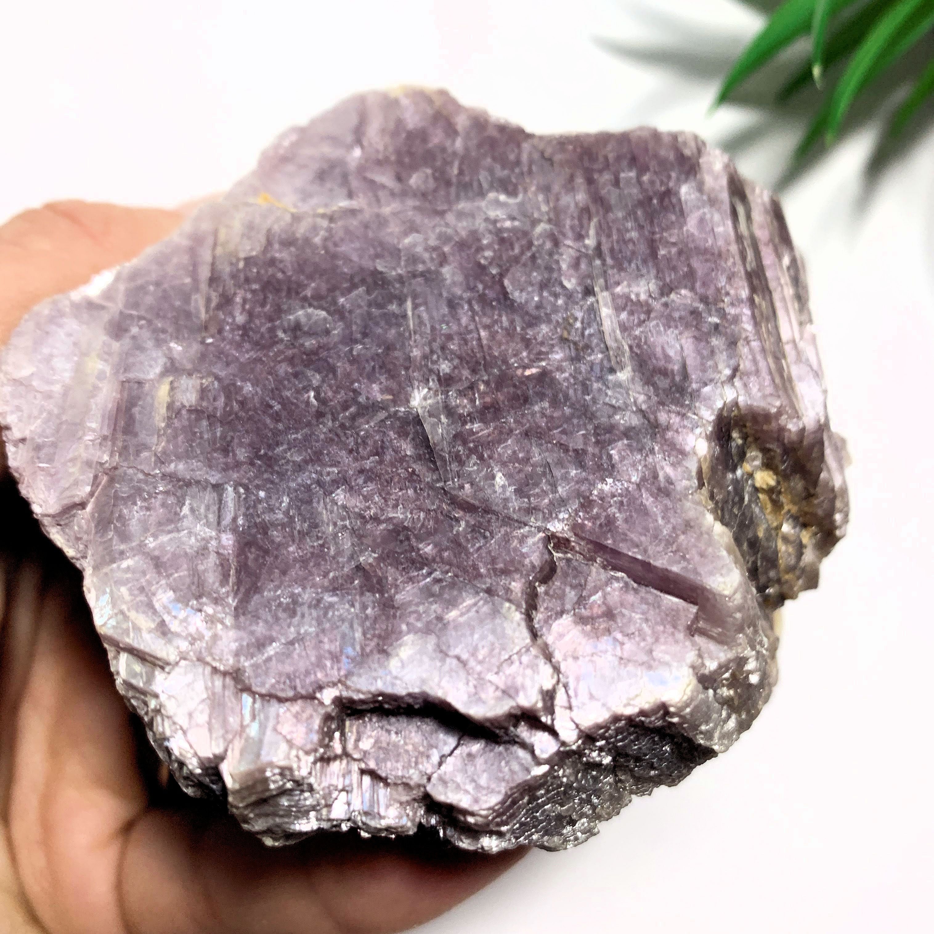 Chunky Natural Violet Lepidolite Specimen From Brazil