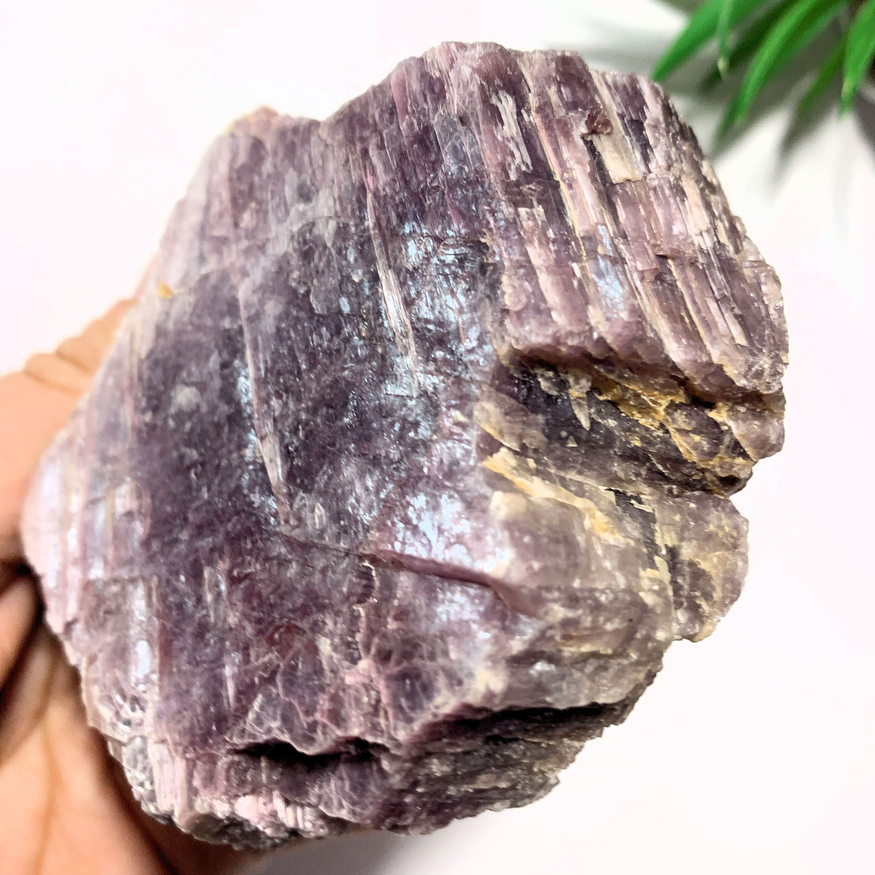 Chunky Natural Violet Lepidolite Specimen From Brazil