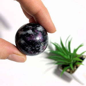 Stunning Rare Eudialyte Sphere Carving From Russia #1