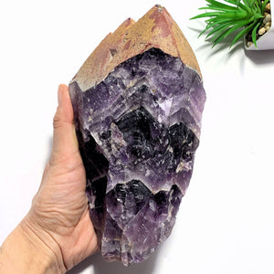 1.4kg~Incredible XL Red Hematite Capped Tip & Deep Purple Genuine Auralite-23 From Canada