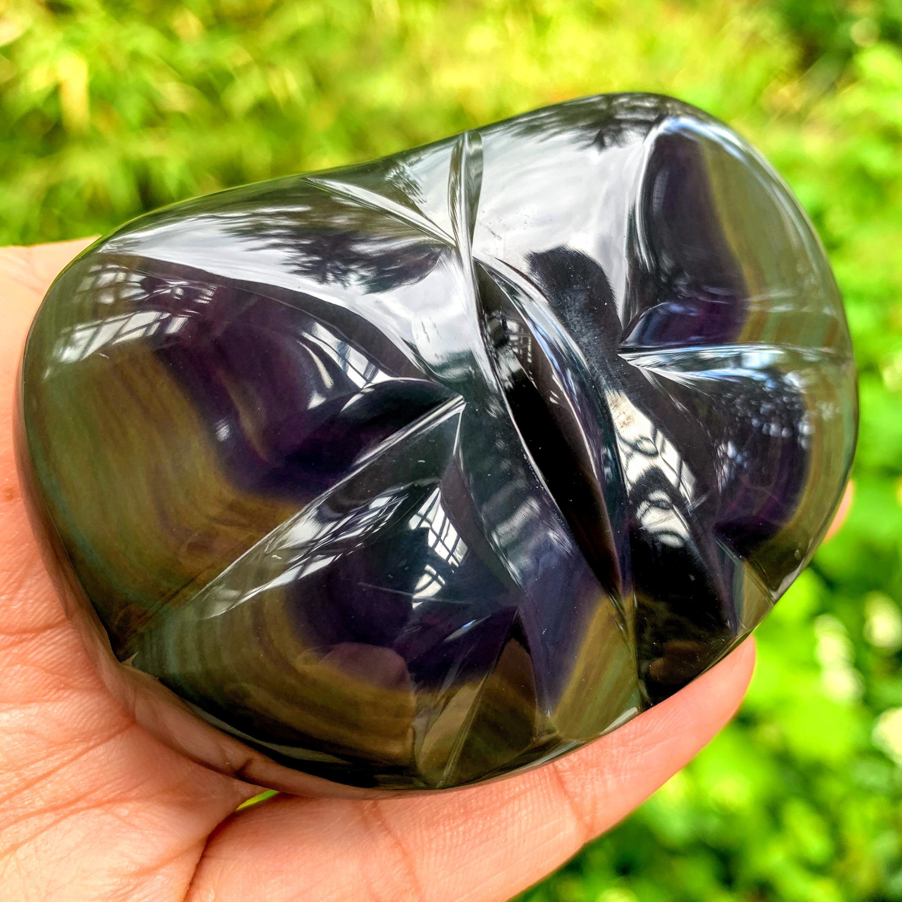 Adorable Butterfly Rainbow Obsidian Display Specimen from Mexico - Earth Family Crystals