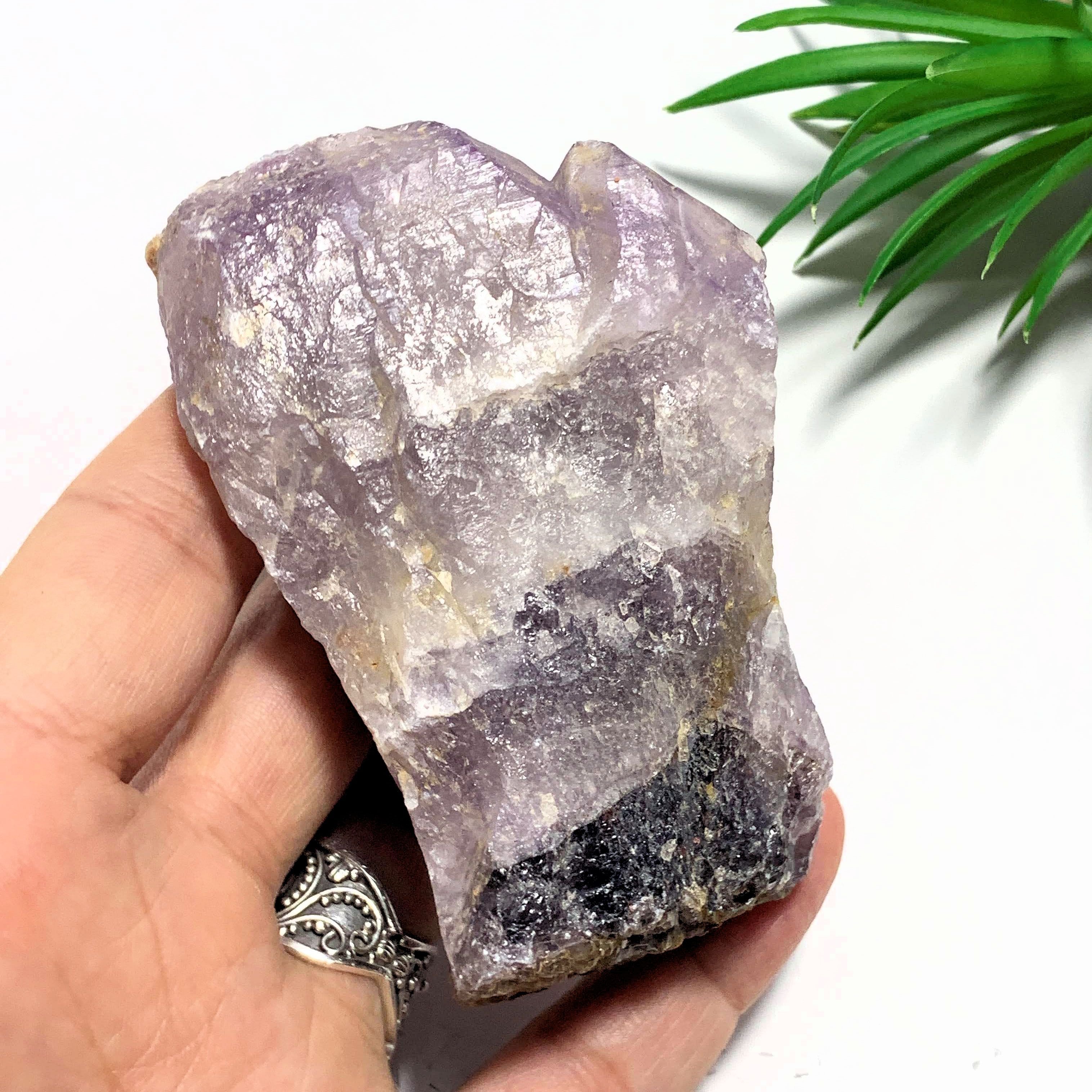 Pretty Purple Color Contrast Genuine Auralite-23 Self Healed Point from Canada