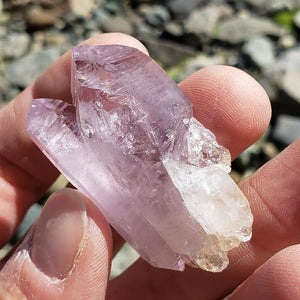 Twin Vera Cruz Amethyst Points Cluster From Mexico - Earth Family Crystals