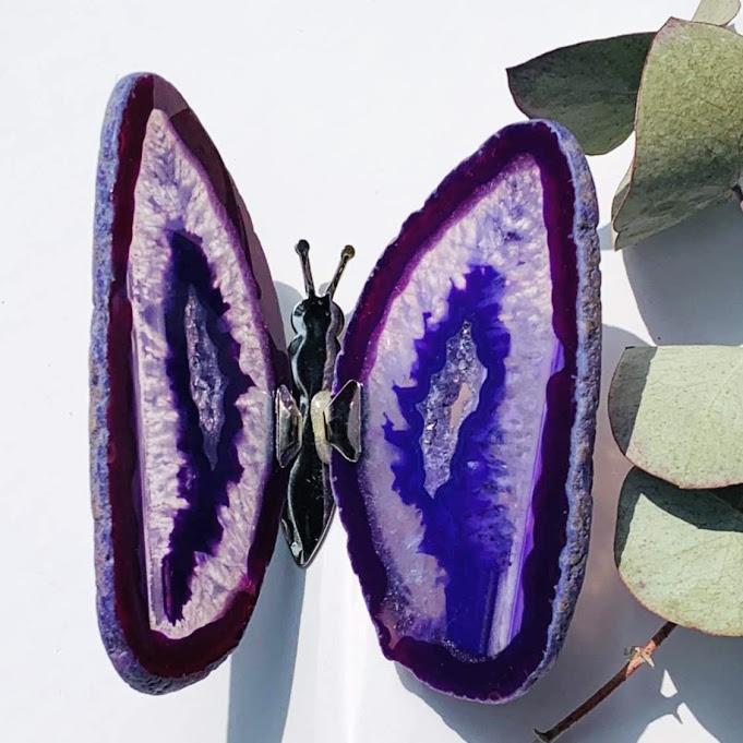 Gorgeous  Agate Display Butterfly Specimen #3 - Earth Family Crystals