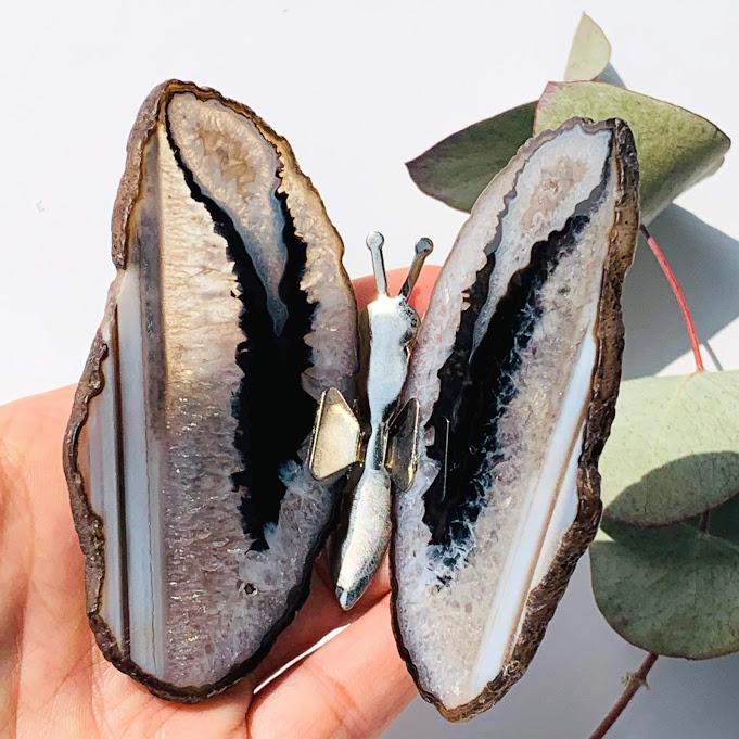 Gorgeous  Agate Display Butterfly Specimen #5 - Earth Family Crystals
