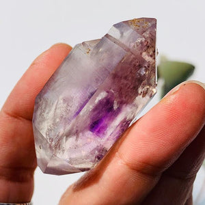 Reserved fo Gina D. Rare Moving Water Bubble~ Gorgeous Double Terminated Brandberg Amethyst Specimen From Nambia - Earth Family Crystals