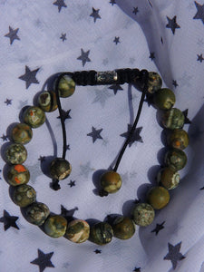 Unpolished Kambaba Jasper Adjustable Cord Bracelet - Earth Family Crystals