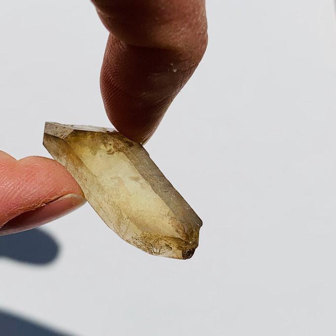 Double Terminated Natural Citrine Point From Zambia #2 - Earth Family Crystals