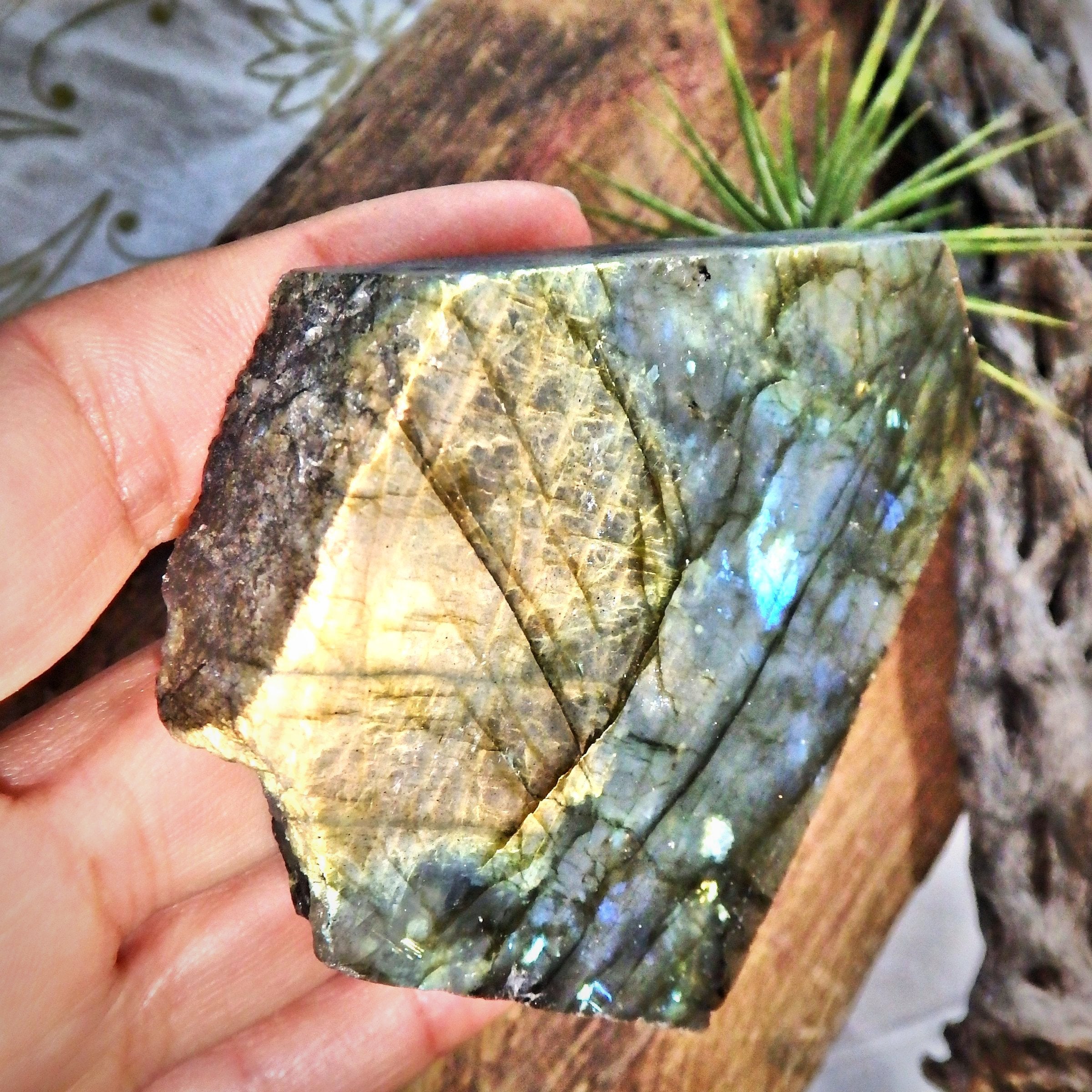 Partially Polished Labradorite Free Form Specimen From Madagascar - Earth Family Crystals