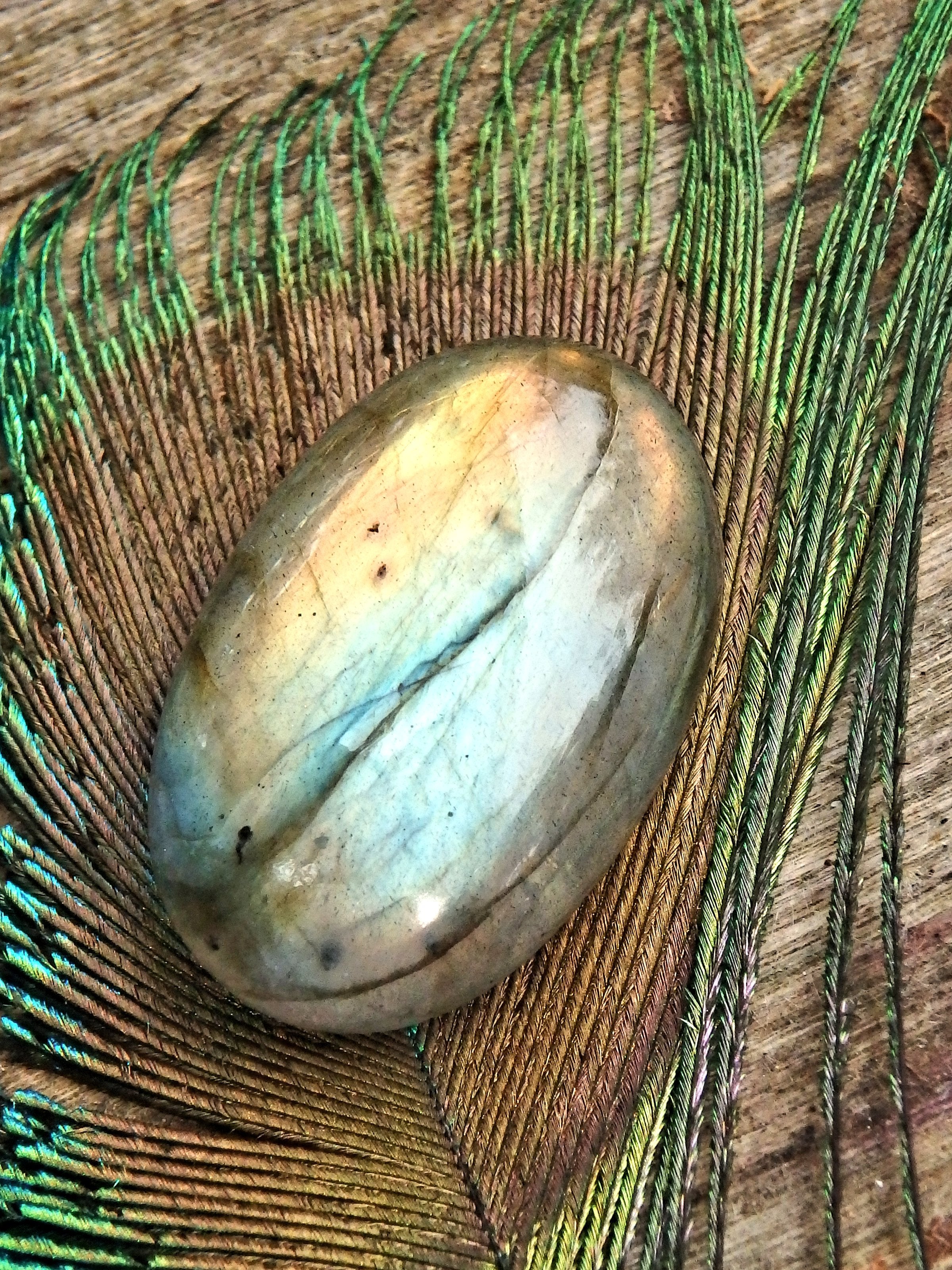 Optical Blue & Golden Flash Labradorite Cabochon