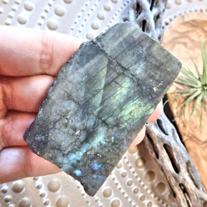 Lifted Spirit Partially Polished Labradorite Standing Specimen - Earth Family Crystals