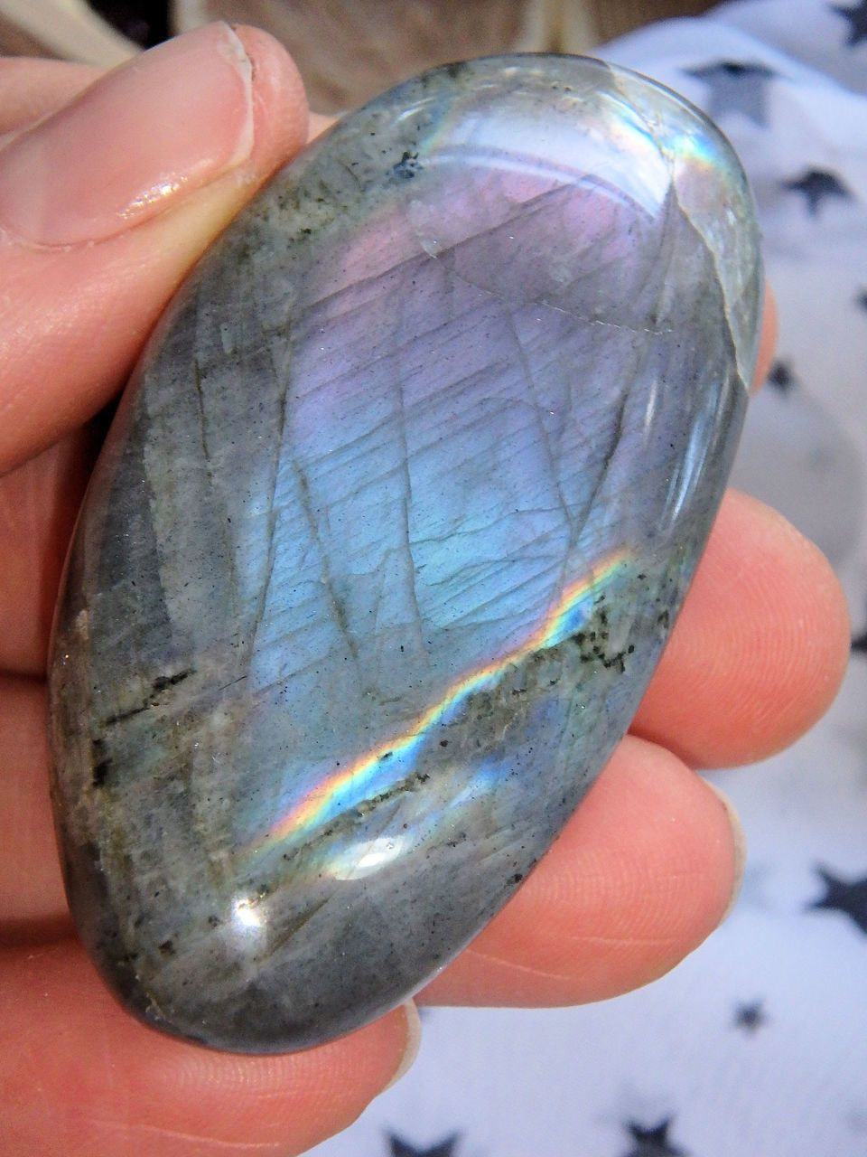 Blue Labradorite Polished Palm Stone 2 - Earth Family Crystals